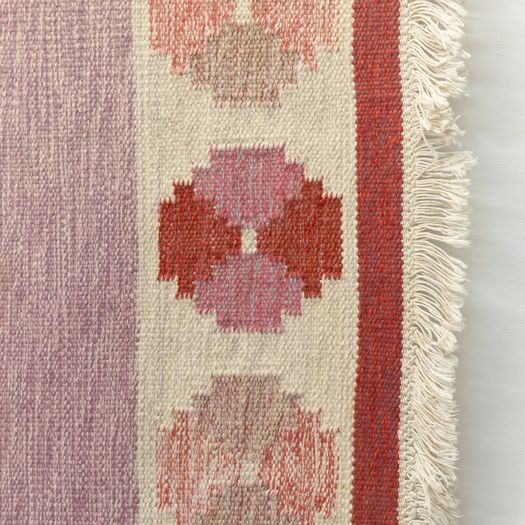 Swedish Flatweave Carpet in Tones of Red