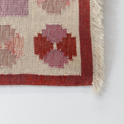 Swedish Flatweave Carpet in Tones of Red