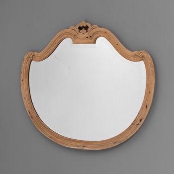 Oak Framed Shield Mirror