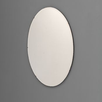 Large Oval Frameless Mirror