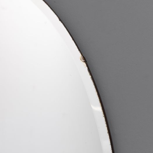 Large Oval Frameless Mirror