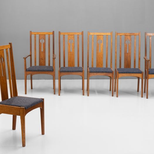 Set of Six Oak Dining Chairs