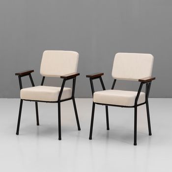 Pair of Metal Framed Chairs