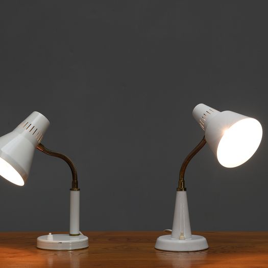 Near Pair of Swedish Mid-Century Lamps