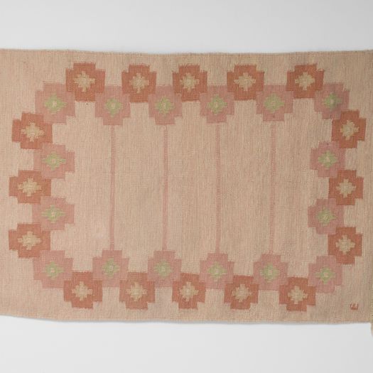 Pale Pink Swedish Kilim