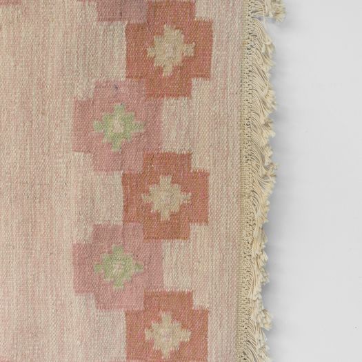 Pale Pink Swedish Kilim