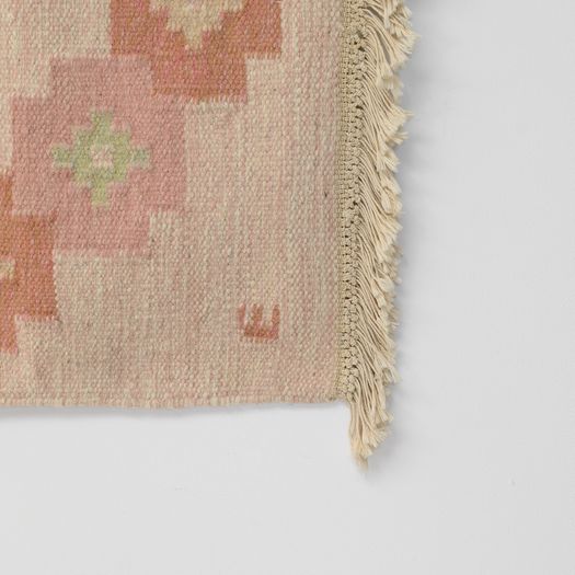 Pale Pink Swedish Kilim