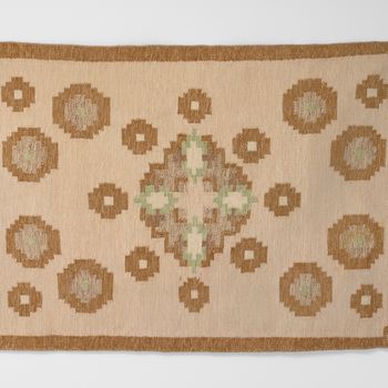 Swedish Kilim Signed E