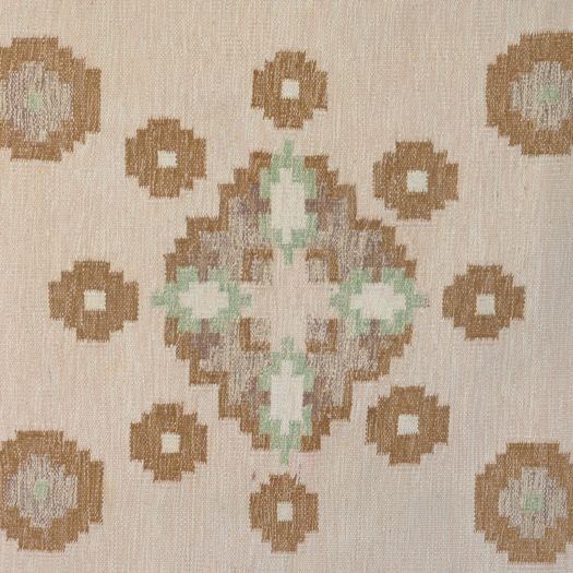 Swedish Kilim Signed E