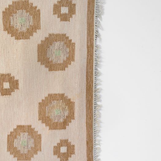 Swedish Kilim Signed E