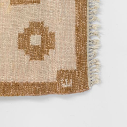Swedish Kilim Signed E