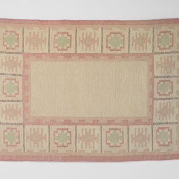 Pale Cream and Pink Kilim