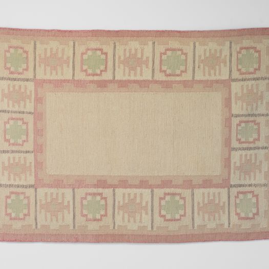 Pale Cream and Pink Kilim