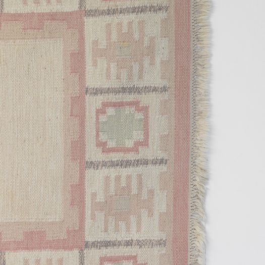 Pale Cream and Pink Kilim