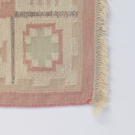 Pale Cream and Pink Kilim