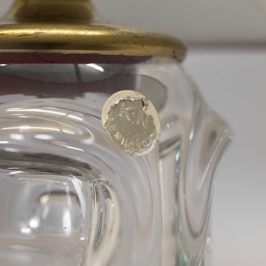 Mid-Century Glass Table Lamp