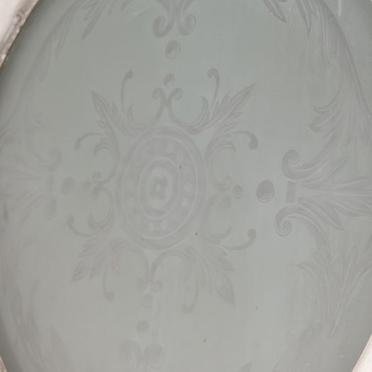 Set of Three Etched Glass Windows