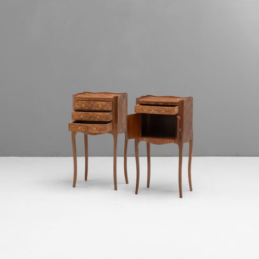 Decorative Pair of Bedside Tables