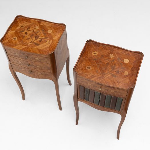 Decorative Pair of Bedside Tables