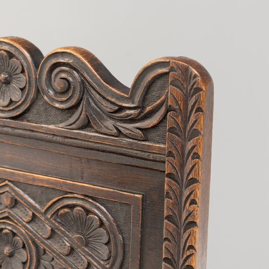 Pair of Oak Hall Chairs