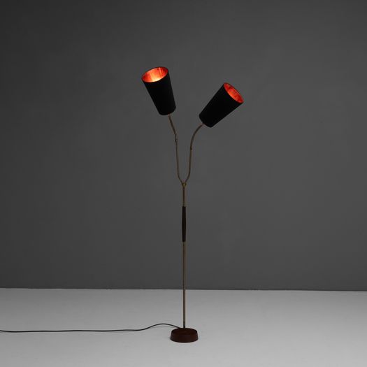 Swedish Twin Neck Floor Lamp