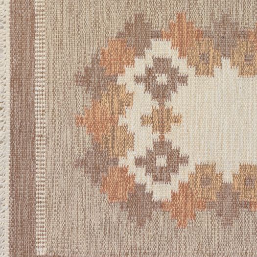 Small Swedish Kilim Signed M