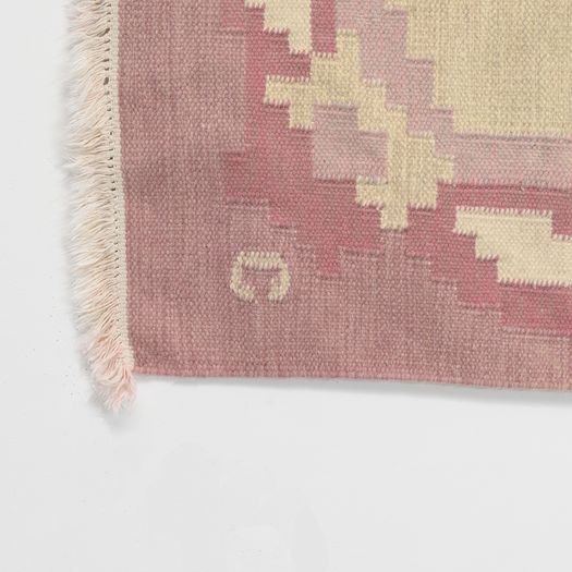 Mid-Century Swedish Kilim Signed C