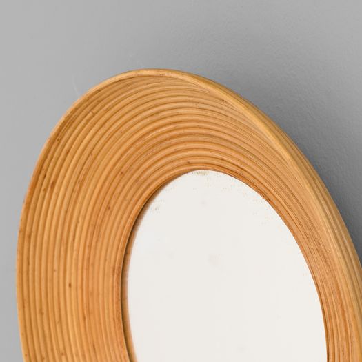 Mid-Century Cane Mirror