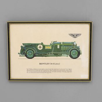 Hand Coloured Bentley Print