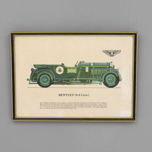 Hand Coloured Bentley Print