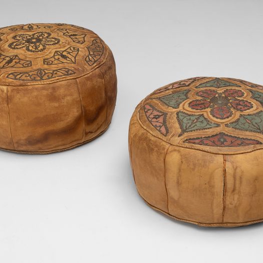 Leather Pouffes