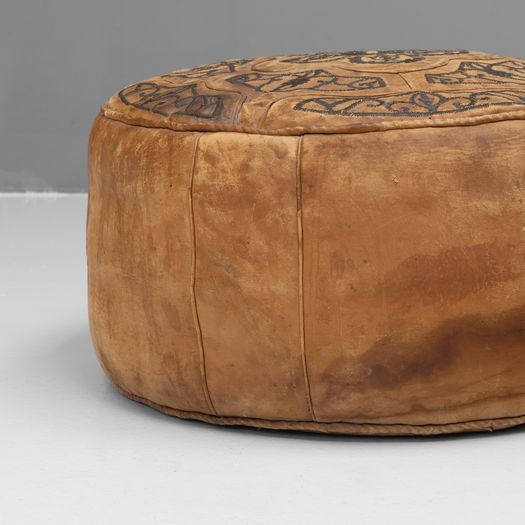 Leather Pouffes