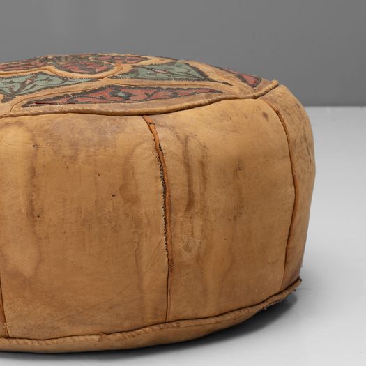 Leather Pouffes