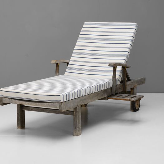 Four Teak Loungers