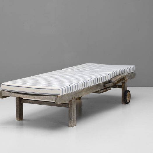 Four Teak Loungers