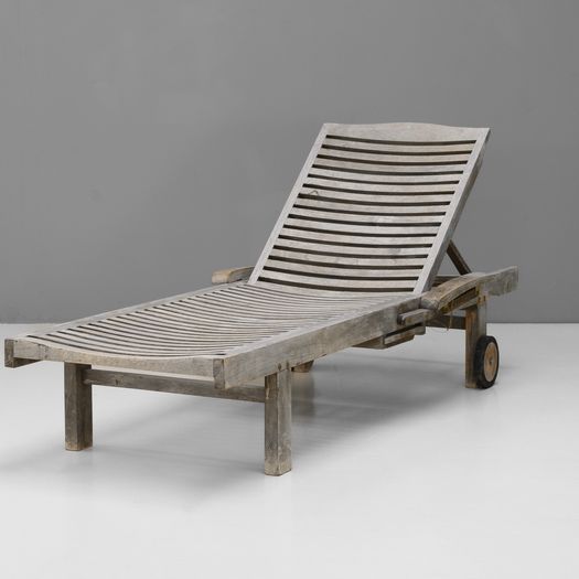 Four Teak Loungers