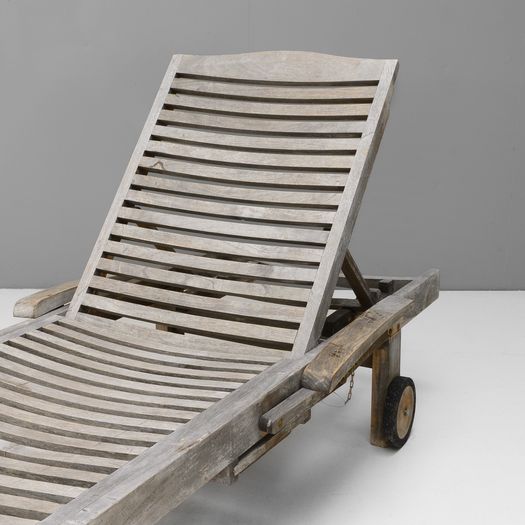 Four Teak Loungers