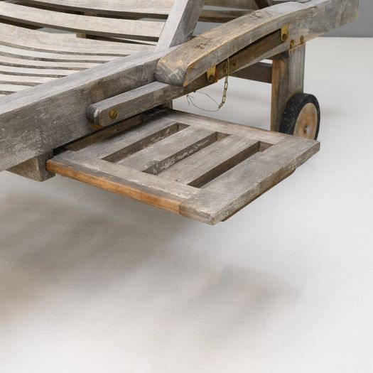 Four Teak Loungers