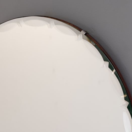 Pair of Frameless Circular Mirrors