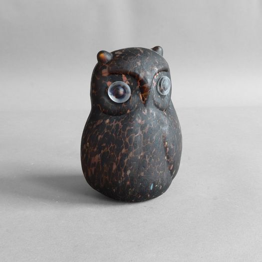 Swedish Mid-Century Glass Owl