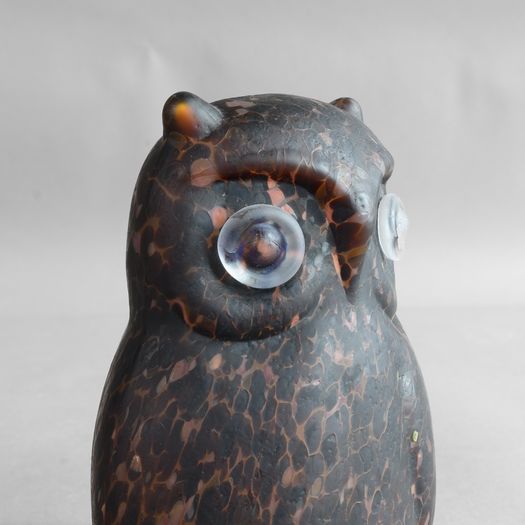 Swedish Mid-Century Glass Owl