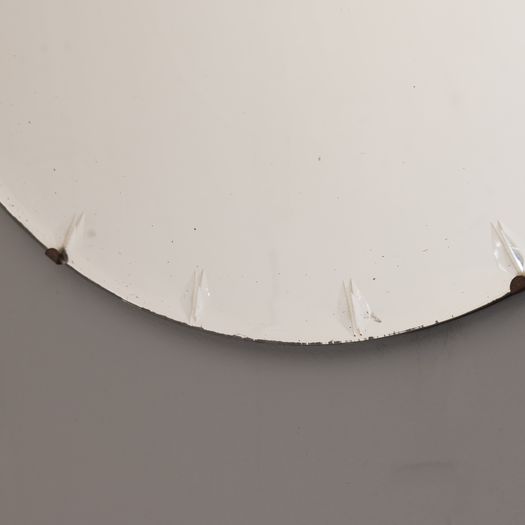 Pair of Frameless Circular Mirrors