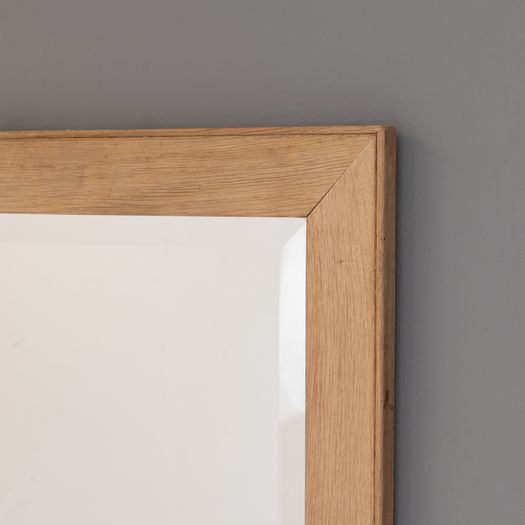 Pair of Stripped Oak Mirrors