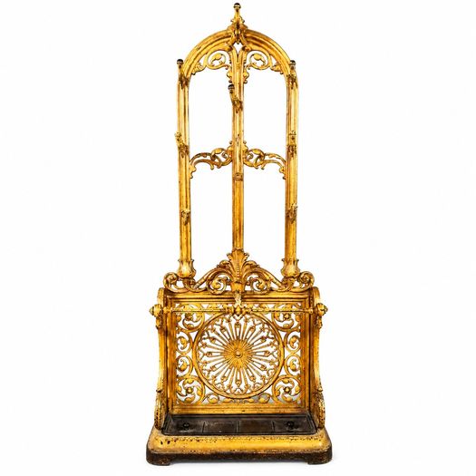 Mid 19th Cast Iron Hall Stand