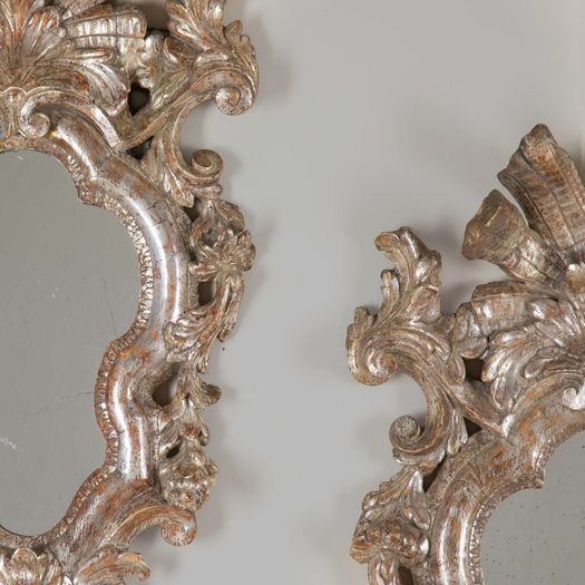 Pair of 18th Century Venetian Silver Gilt Mirrors