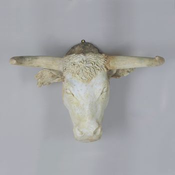 Early 20th Century English Plaster Bulls Head