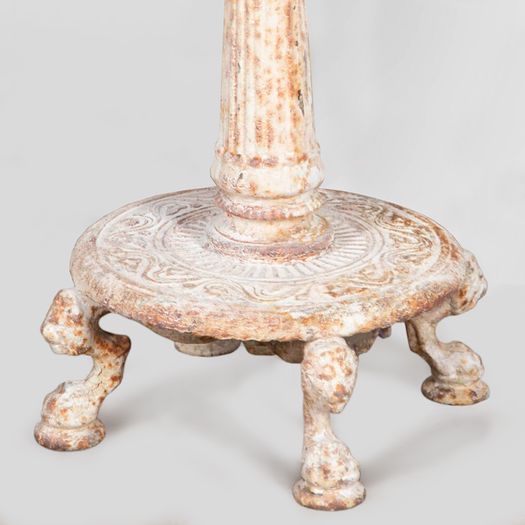 French 19th Century Cast Iron & Marble Table