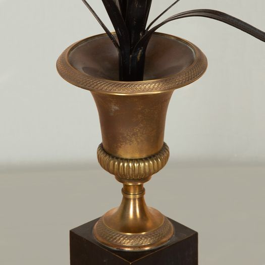 Pair of 20th Century French Maison Charles Style Frond Palm Lamps