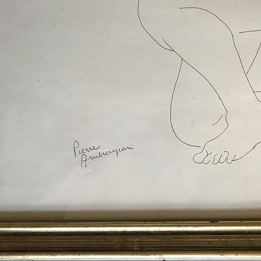 French c.1930s Pen and Ink Drawing