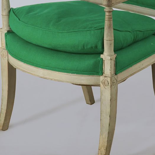 Pair of C18th French Painted Empire Chairs